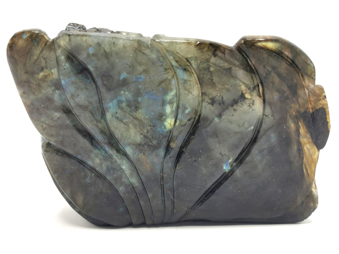 Labradorite Buddha in parinirvana position - handmade carving of serene Lord Buddha - crystal/reiki/healing - 7 inches and 1.13 kg