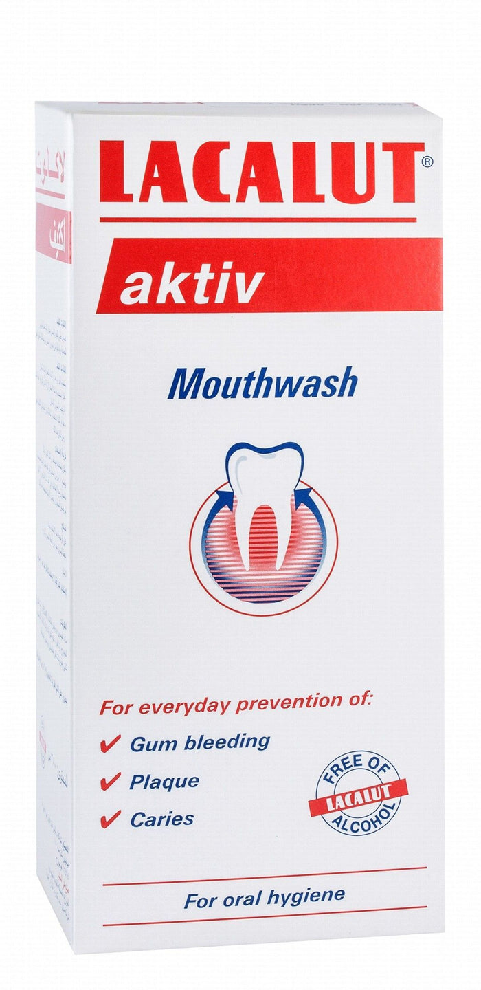 Lacalut Aktiv Mouthwash, 300ml - Makkah Pharmacy