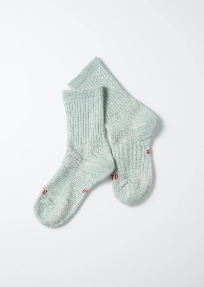 Light Blue Double Face Mini Crew Socks