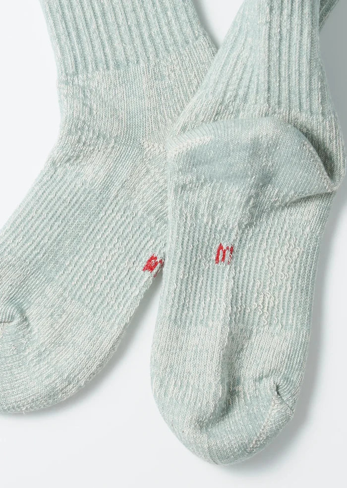 Light Blue Double Face Mini Crew Socks
