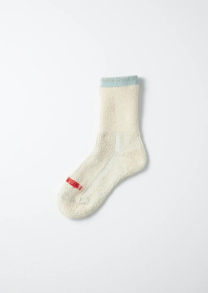 Light Blue Double Face Mini Crew Socks