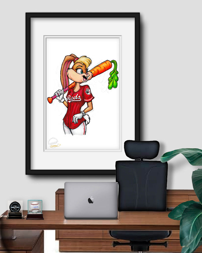 Lola Bunny x MLB Reds Limited Edition Art Print
