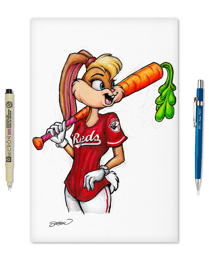 Lola Bunny x MLB Reds Limited Edition Art Print
