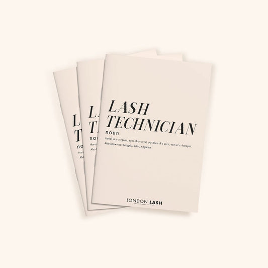 London Lash Notebook for Lash Technicians