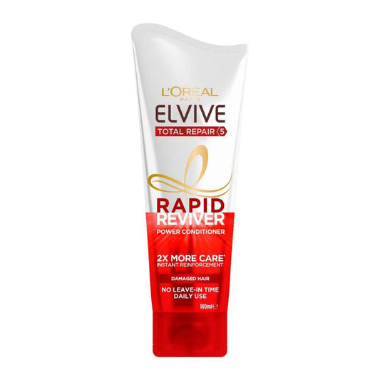 L'Oreal Elvive Full Restore 5 Rapid Reviver Power Conditioner 180ml, nourishing and moisturising for revitalised hair