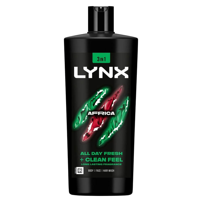 Lynx 3in1 Body, Face & Hair Wash Africa 700ml