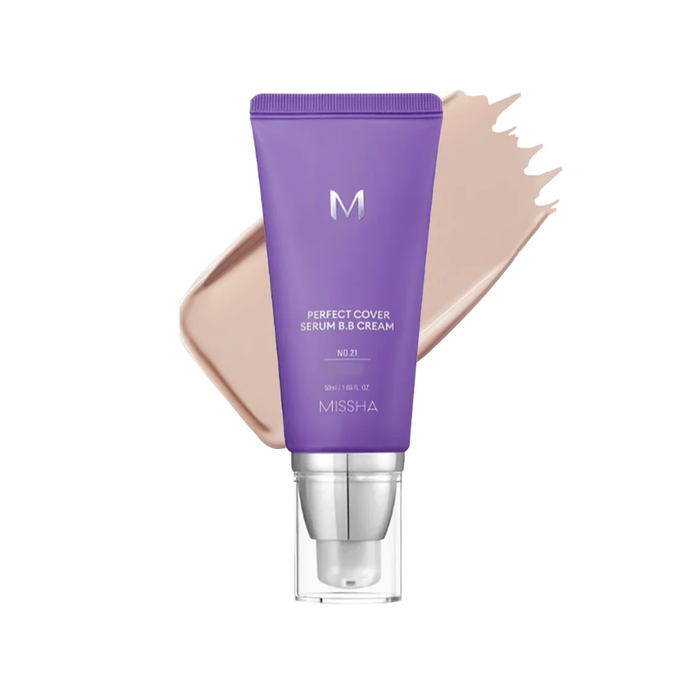 MISSHA M Perfect Cover Serum BB Cream No.21 [Light Beige] Nudie Glow Australia