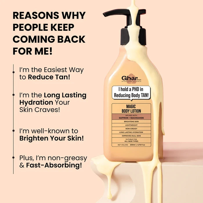 Magic Body Lotion with Saffron and Niacinamide