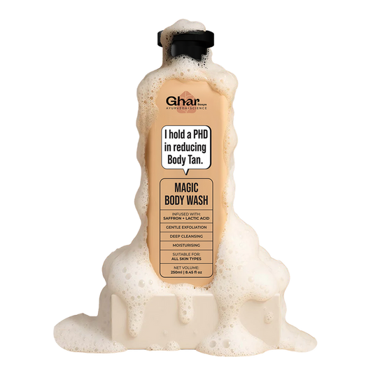 Magic De-Tan & Exfoliating Body Wash with Saffron & Lactic Acid