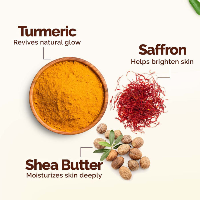 Mamaearth Ubtan Moisturizing Body Lotion with Turmeric & Saffron for Glowing Skin - 200 ml (Pack of 2)