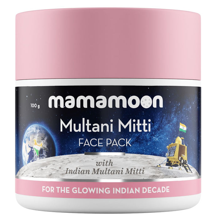 Mamamoon Multani Mitti Face Pack with Indian Multani Mitti for Oil Control & Acne - 100 g