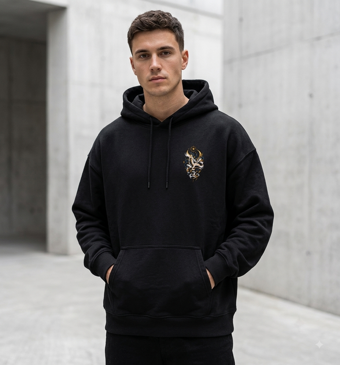 Men's Celestial Graphic Oversized Hoodie | ZEYRAVO product image