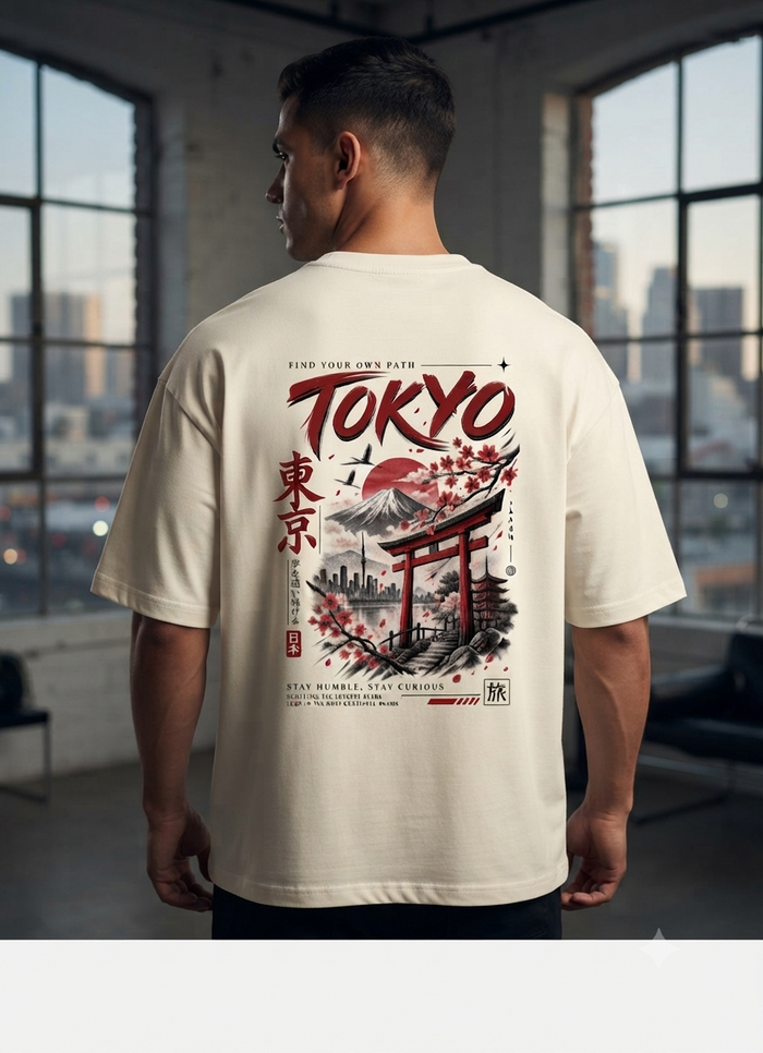 Men's Heavy Terry Oversized T-Shirt – Off White