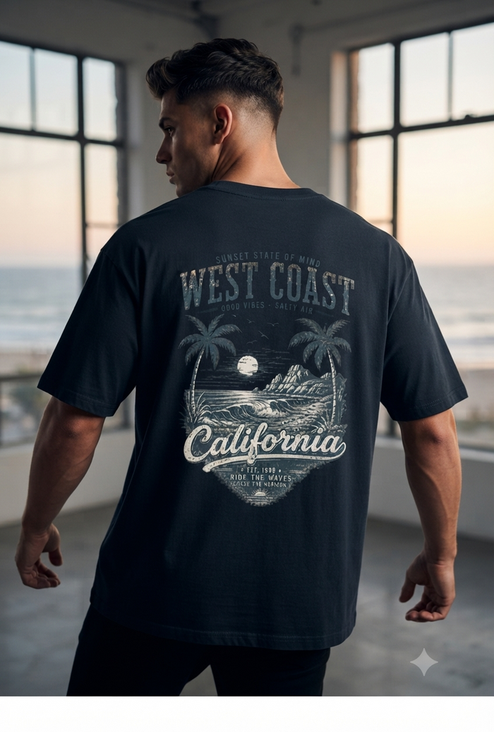 Men's Oversized Classic T-Shirt – Navy Blue