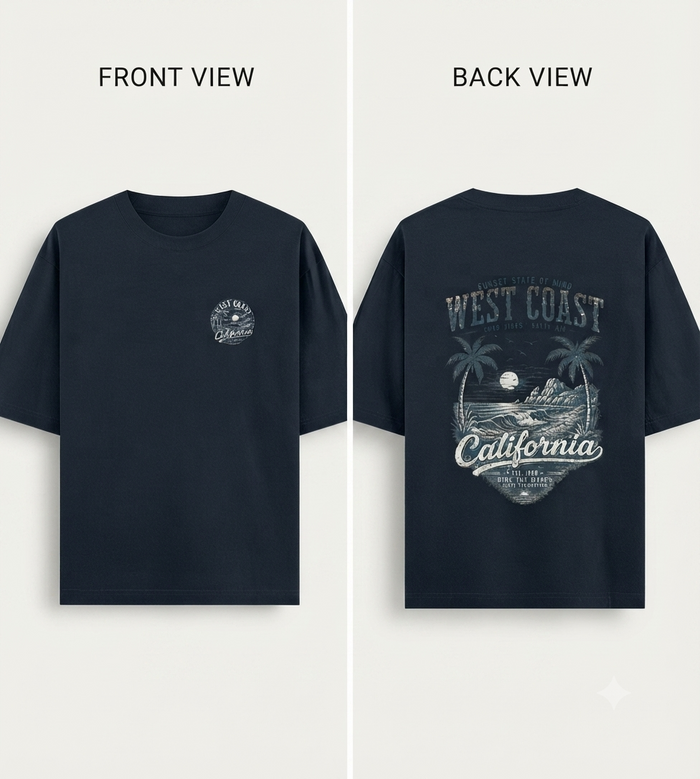 Men's Oversized Classic T-Shirt – Navy Blue