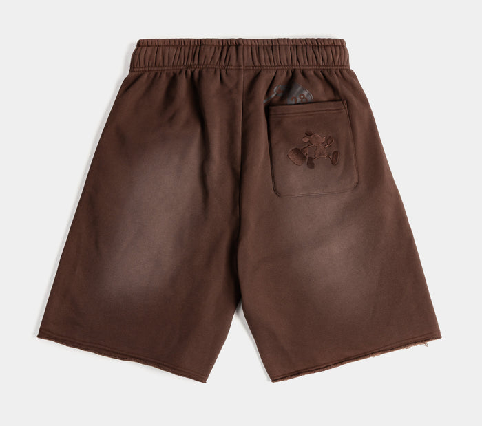 Mickey and Friends Traveler By Shoe Palace World Class Fleece Mens Shorts (Brown/Brown)