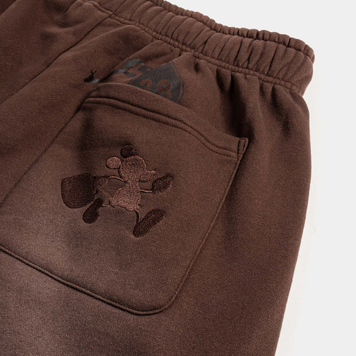 Mickey and Friends Traveler By Shoe Palace World Class Fleece Mens Shorts (Brown/Brown)
