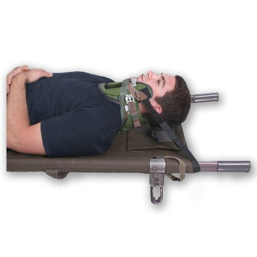 Military NeXsplint Plus, in use on person with quiklitter