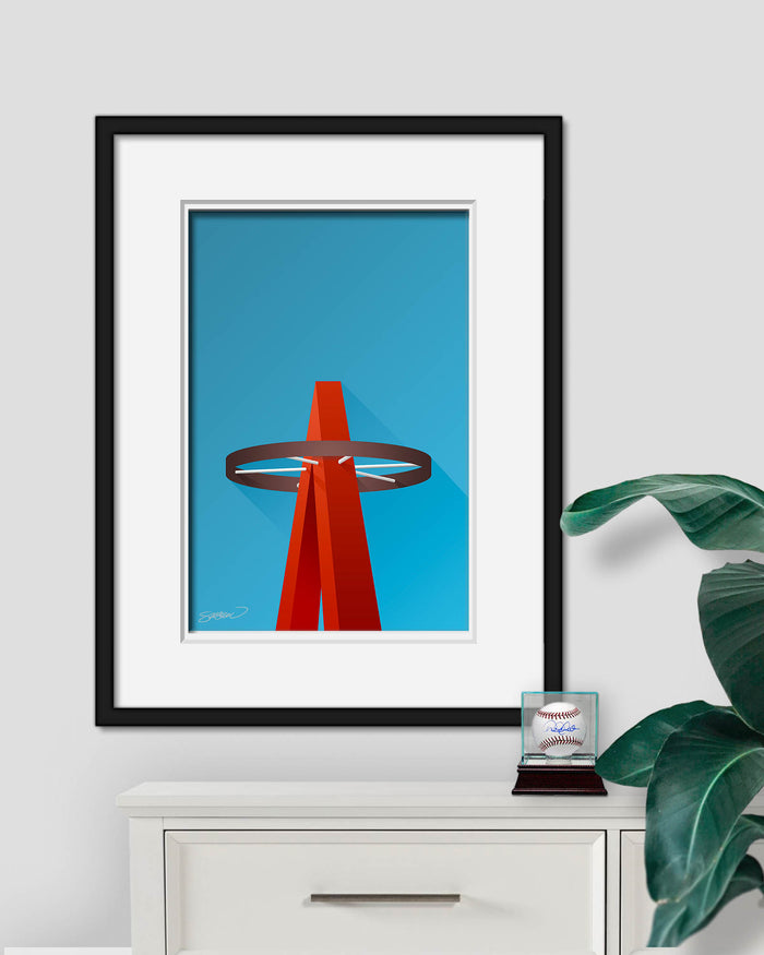 Minimalist Angel Stadium Art Print