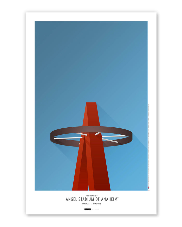 Minimalist Angel Stadium Art Print