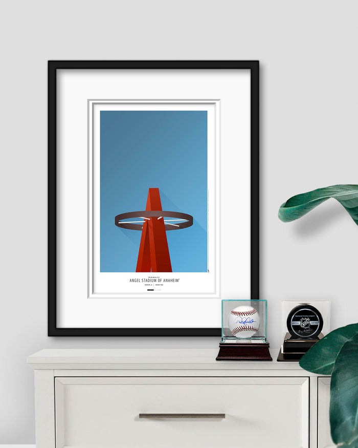 Minimalist Angel Stadium Art Print