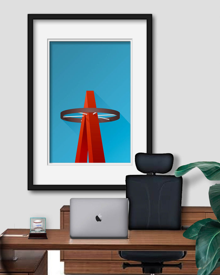 Minimalist Angel Stadium Art Print