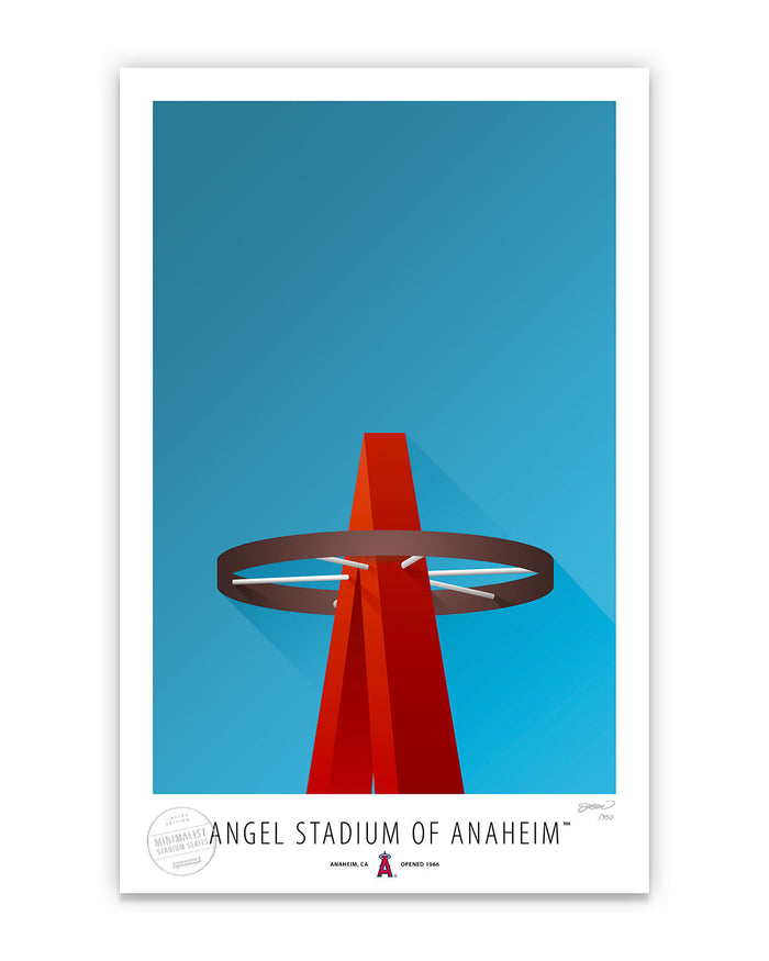 Minimalist Angel Stadium Art Print