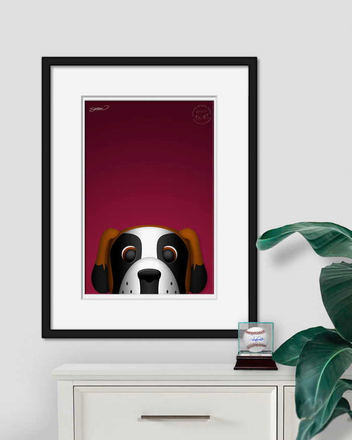 Minimalist Bernie the St. Bernard