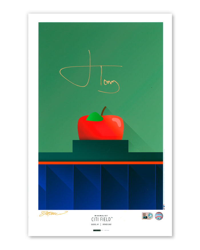 Minimalist Citi Field - Jonah Tong Autographed - Authenticated
