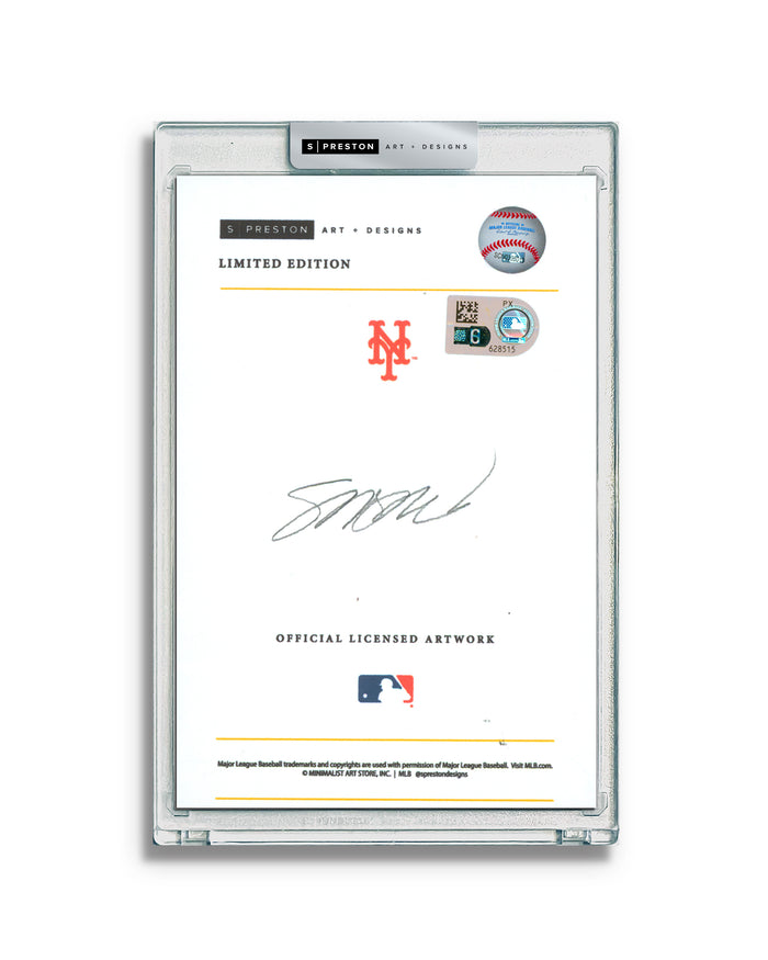 Minimalist Citi Field - Jonah Tong Autographed - Authenticated