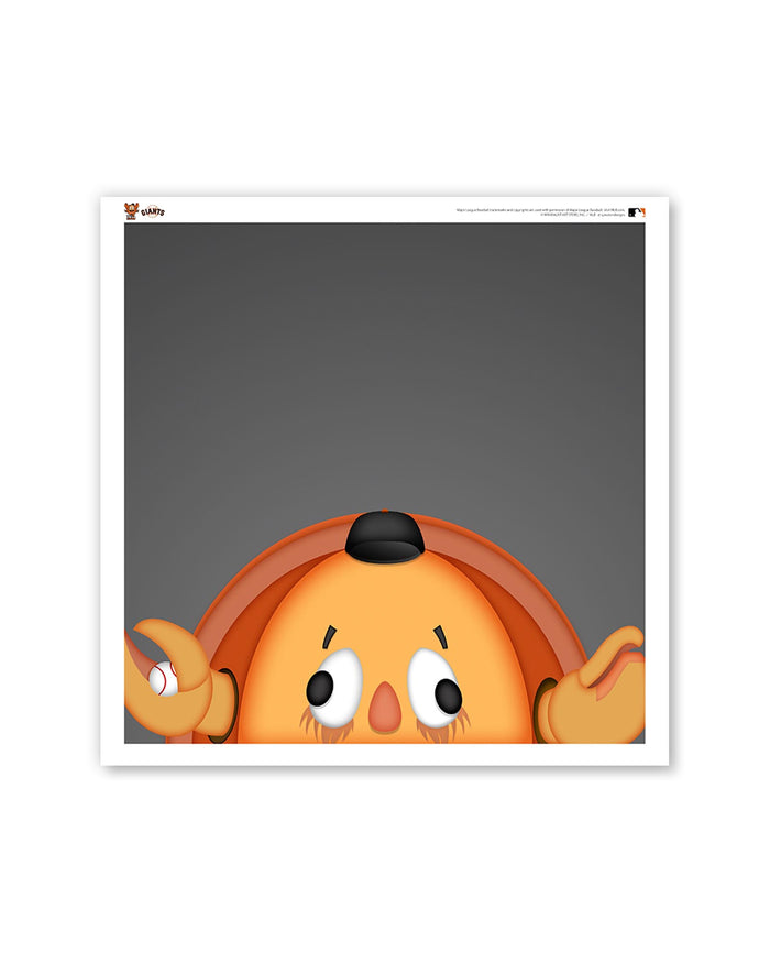 Minimalist Crazy Crab Square Poster Print