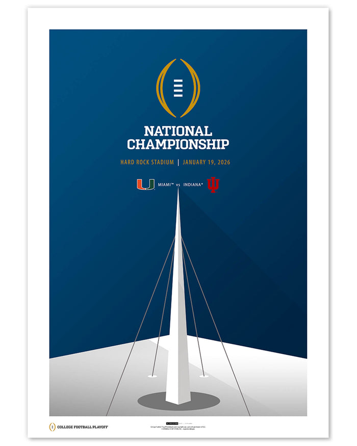 Minimalist Hard Rock Stadium - 2026 College Football Playoff Championship Game
