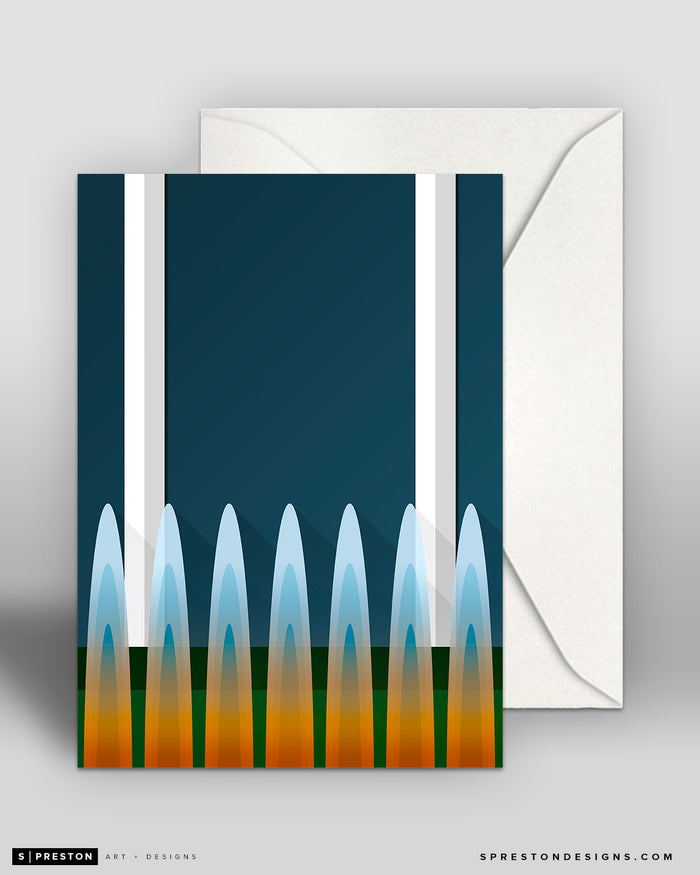 Minimalist Kauffman Stadium Note Card Set CLEARANCE