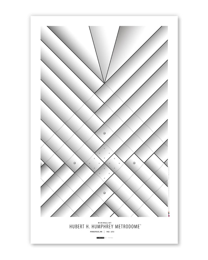 Minimalist Metrodome Art Print