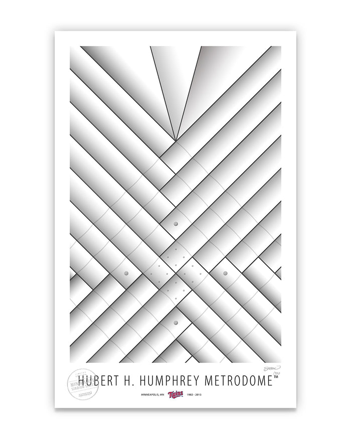 Minimalist Metrodome Art Print