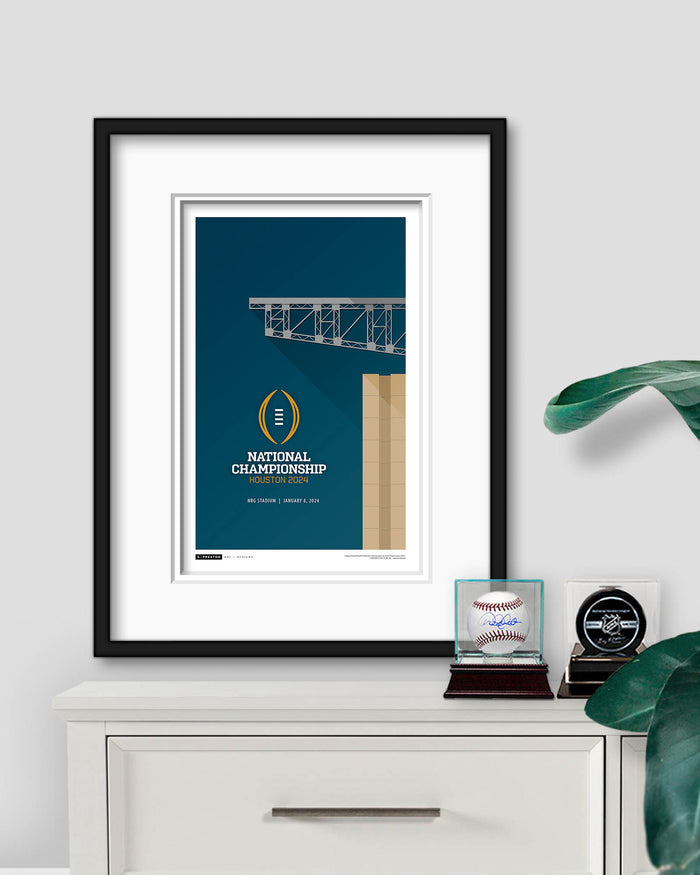 Minimalist NRG Stadium - 2024 College Football Playoff Championship Game