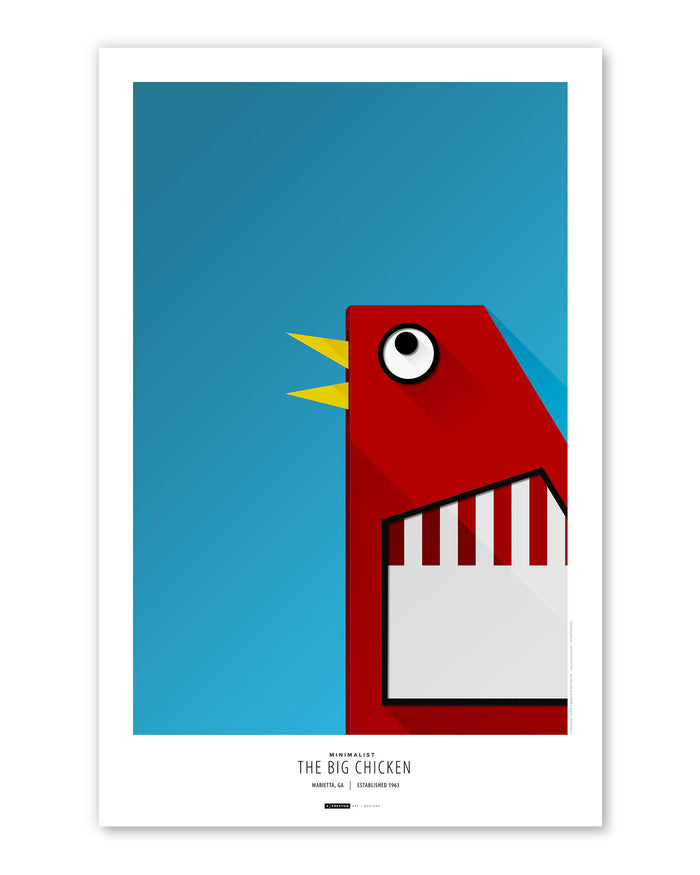 Minimalist The Big Chicken Atlanta Art Print