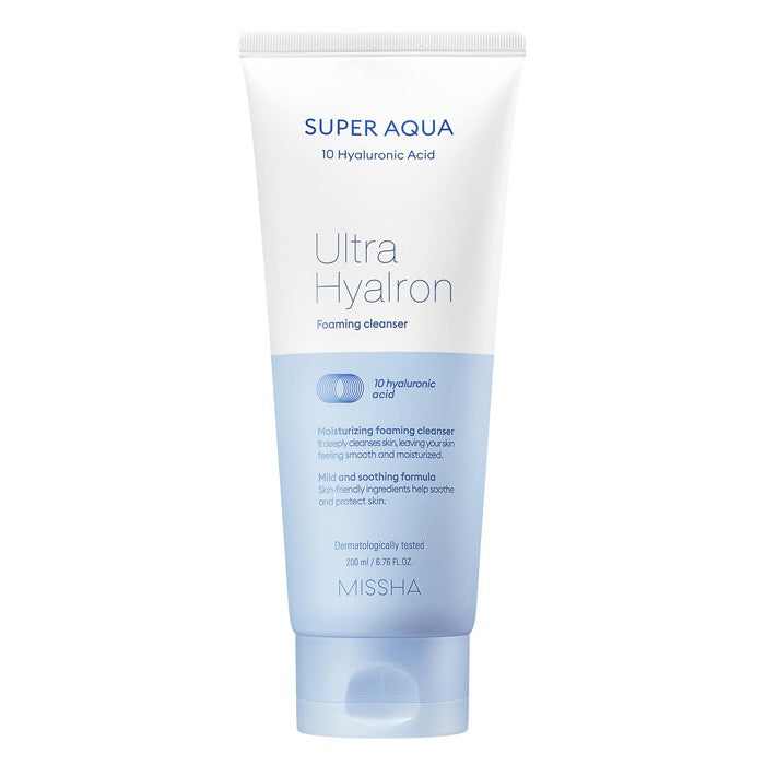 Missha Super Aqua Ultra Hyalron Foaming Cleanser - 200ml Missha