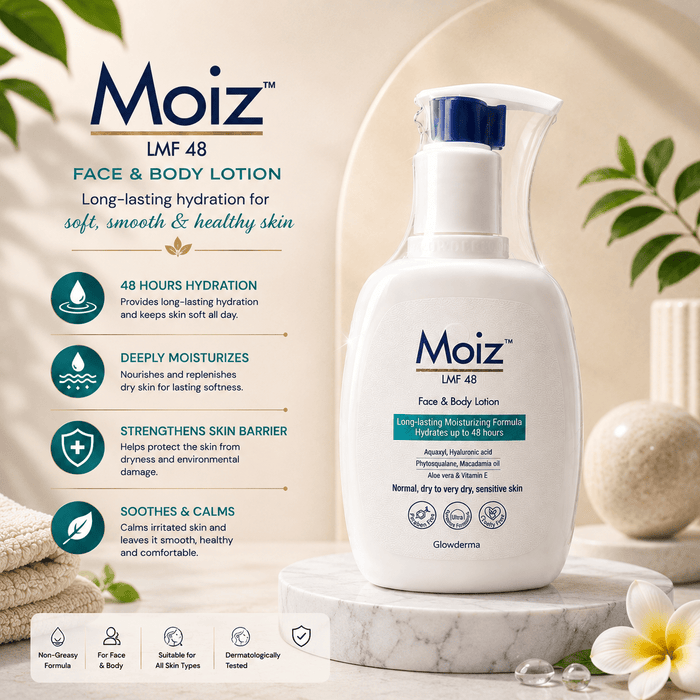 Moiz LMF 48 Face & Body Lotion 200ml - Cosmosentials