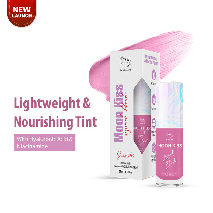 Moon Kiss skincare product packaging with pink applicator on a white background