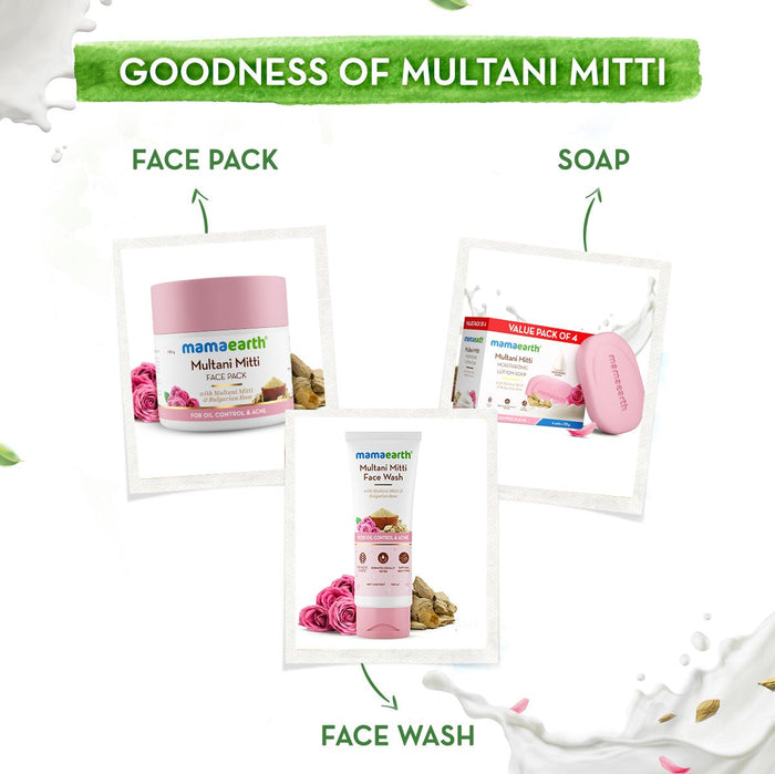 Multani Mitti Moisturizing Lotion Soap (Value Pack of 4) - 125 g X 4