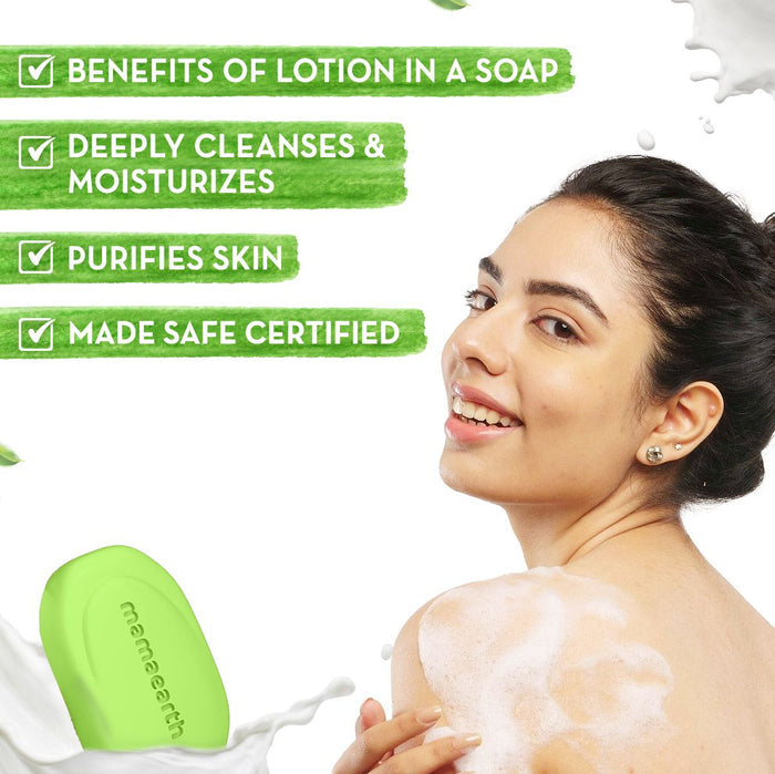 Neem Moisturizing Lotion Soap with Neem & Tea Tree for Skin Purification - (Pack Of 4) - 125 g X 4