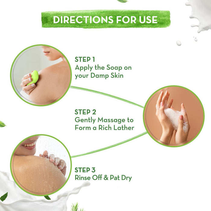 Neem Moisturizing Lotion Soap with Neem & Tea Tree for Skin Purification - (Pack Of 4) - 125 g X 4