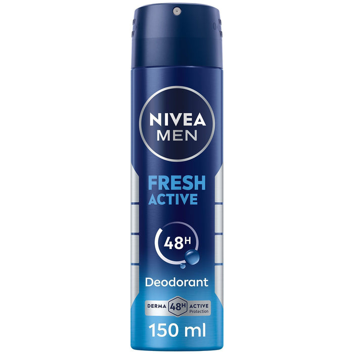 Nivea Men Fresh Active Anti-Perspirant Deodorant Spray 150ml - Makkah Pharmacy