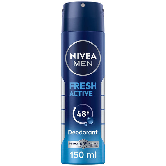 Nivea Men Fresh Active Anti-Perspirant Deodorant Spray 150ml - Makkah Pharmacy