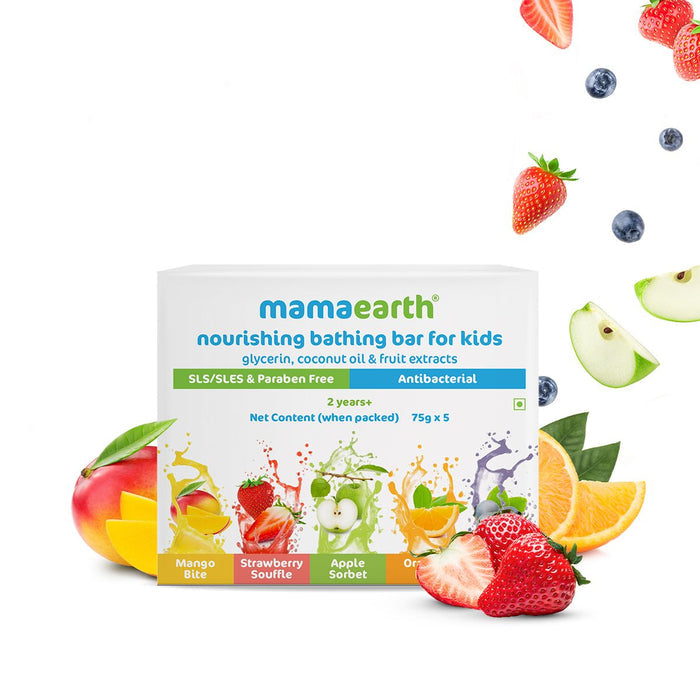Nourishing Bathing Bar Soap For Kids - ( Pack of 5, 75g Each)