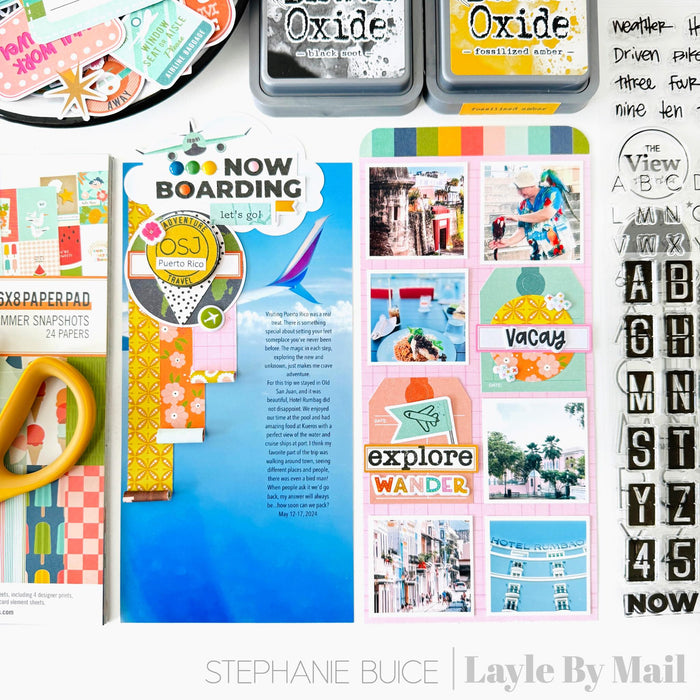 Now Boarding Alpha 4x6 Stamp Set