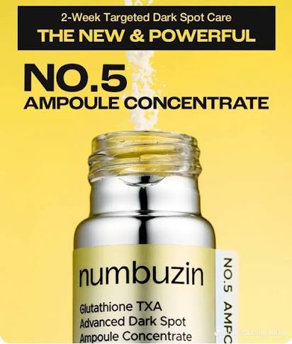 Numbuzin 5+ Glutathione TXA Advanced Dark Spot Ampoule Concentrate 10g