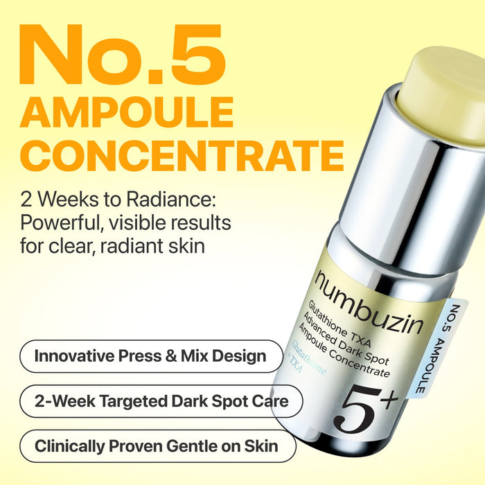 Numbuzin 5+ Glutathione TXA Advanced Dark Spot Ampoule Concentrate 10g