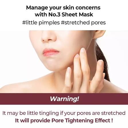 Numbuzin No.3 Tingle-Pore Softening Sheet Mask 5